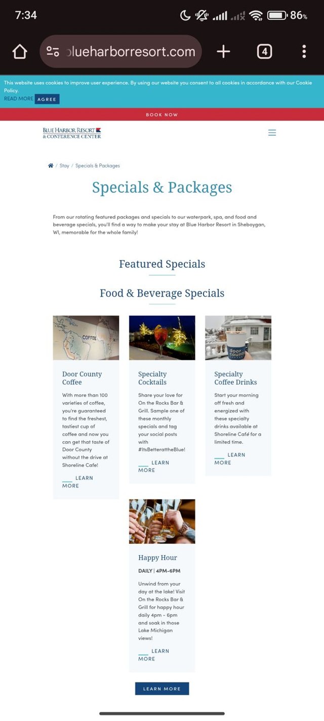 Blue Harbor Resort checkout page showing Blue Harbor Resort promo code box | Screenshot taken by SimplyCodes community member on Feb 22, 2025