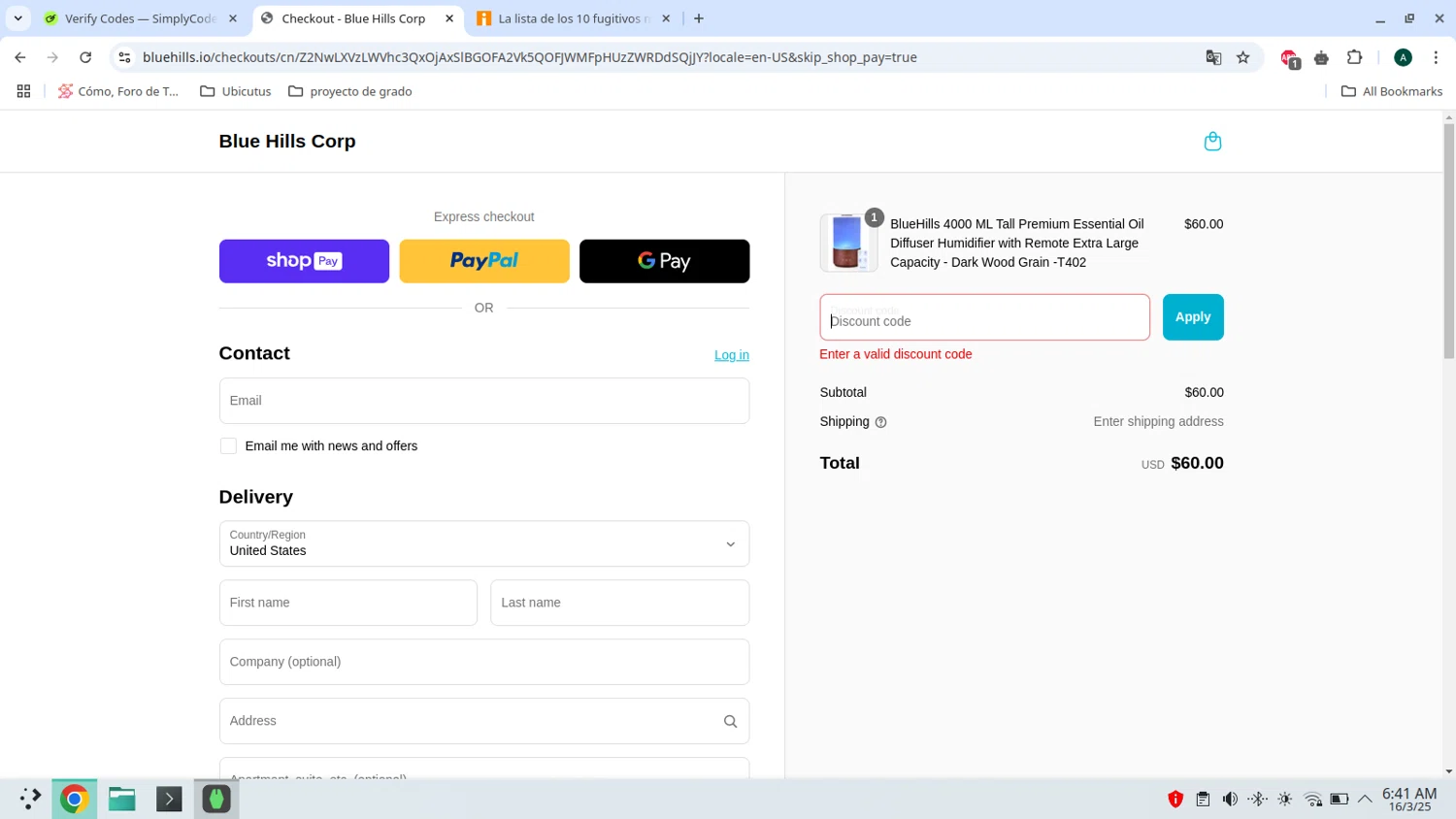 Blue Hills promo code screenshot showing code love20 applied at Blue Hills checkout page. Uploaded by SimplyCodes community member admeneses on Mar 16, 2025