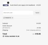 Wilmington Blue Rocks coupon verification screenshot