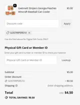 Wilmington Blue Rocks coupon verification screenshot