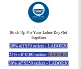 LABOR25 coupon verification screenshot