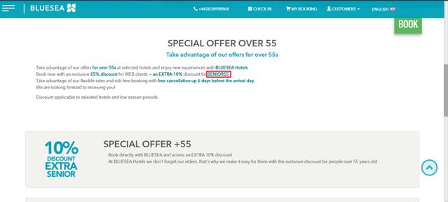 Blue Sea Hotels checkout page showing Blue Sea Hotels discount code box | Screenshot taken by SimplyCodes community member on Jun 22, 2025