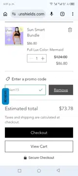 Nam15 coupon verification screenshot