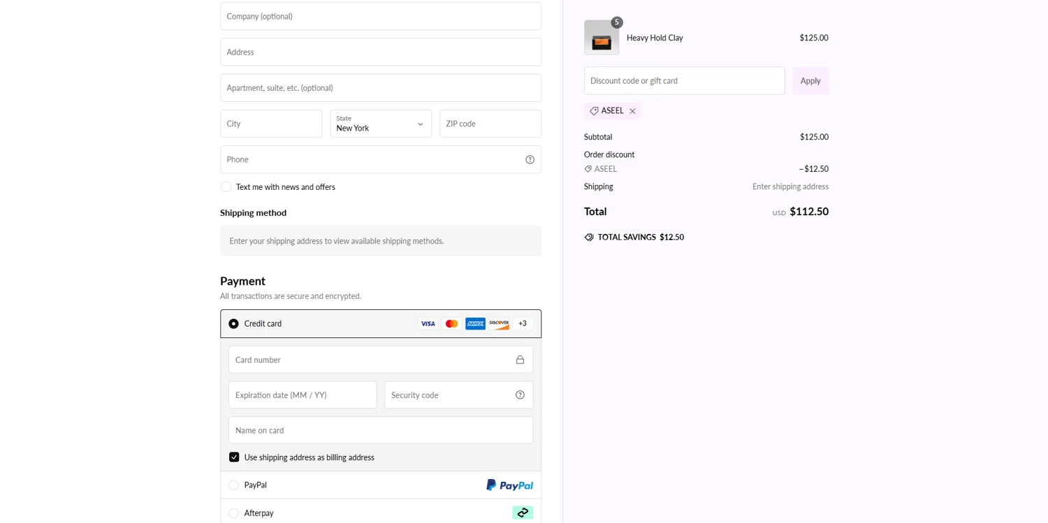 BluMaan discount code screenshot showing code ASEEL applied at BluMaan checkout page. Uploaded by SimplyCodes community member BrilliantVoyager5752 on Dec 29, 2024