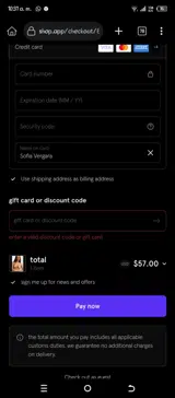 SOS coupon verification screenshot