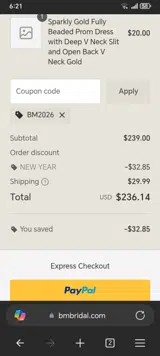 BM2026 coupon verification screenshot