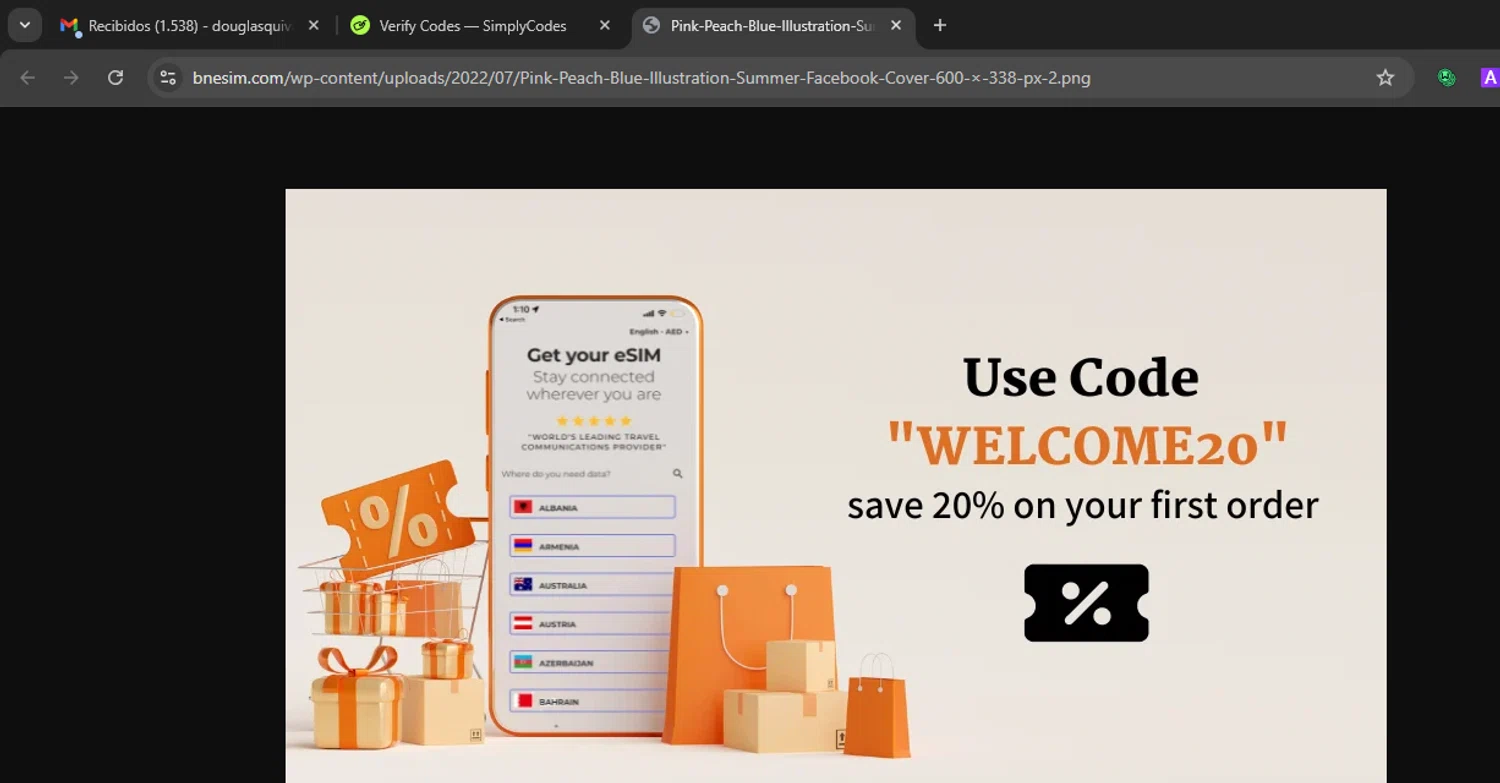 BNESIM checkout page showing BNESIM coupon code box | Screenshot taken by SimplyCodes community member on Jan 26, 2026