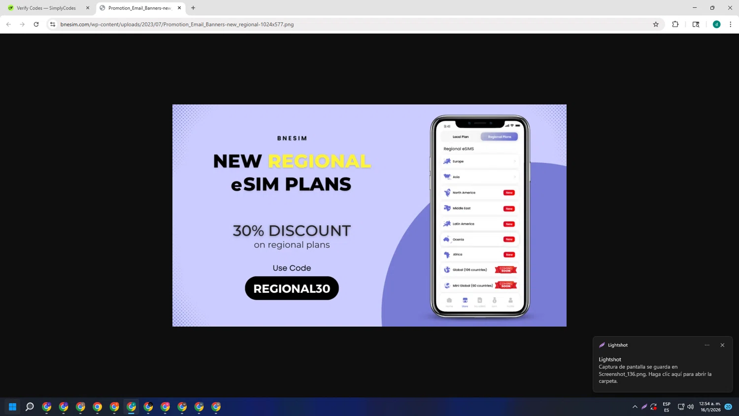 BNESIM checkout page showing BNESIM coupon code box | Screenshot taken by SimplyCodes community member on Jan 16, 2026