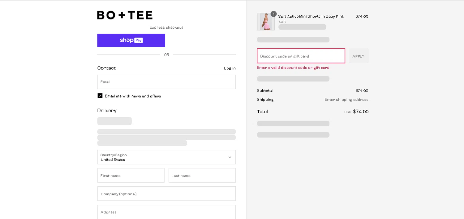 Bo and Tee discount code screenshot showing code SALE10 applied at Bo and Tee checkout page. Uploaded by SimplyCodes community member MoneyHunter5624 on Aug 21, 2025