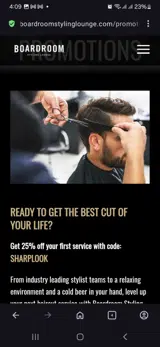 SHARPLOOK coupon verification screenshot