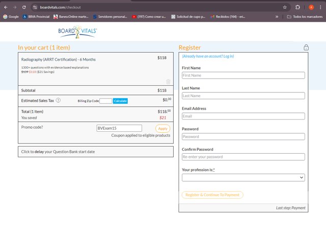 BoardVitals checkout page showing BoardVitals promo code box | Screenshot taken by SimplyCodes community member on Aug 27, 2024