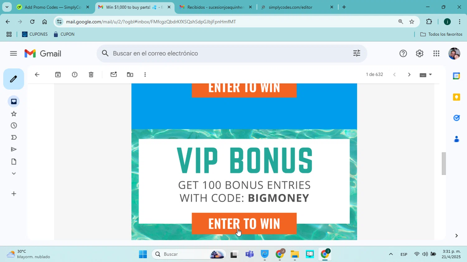 Boats.net promo code screenshot showing code BIGMONEY applied at Boats.net checkout page. Uploaded by SimplyCodes community member jorgejavierherrera on Apr 21, 2025
