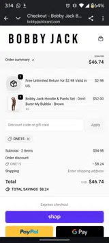 One15 coupon verification screenshot