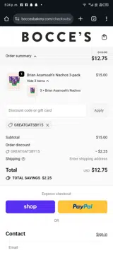 GREATGATSBY15 coupon verification screenshot
