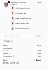 ELLIE15 coupon verification screenshot