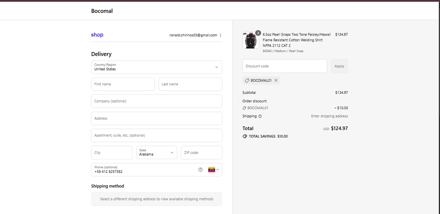 Bocomal Fr discount code screenshot showing code Bocomal01 applied at Bocomal Fr checkout page. Uploaded by SimplyCodes community member CodeExpert7814 on Sep 13, 2025