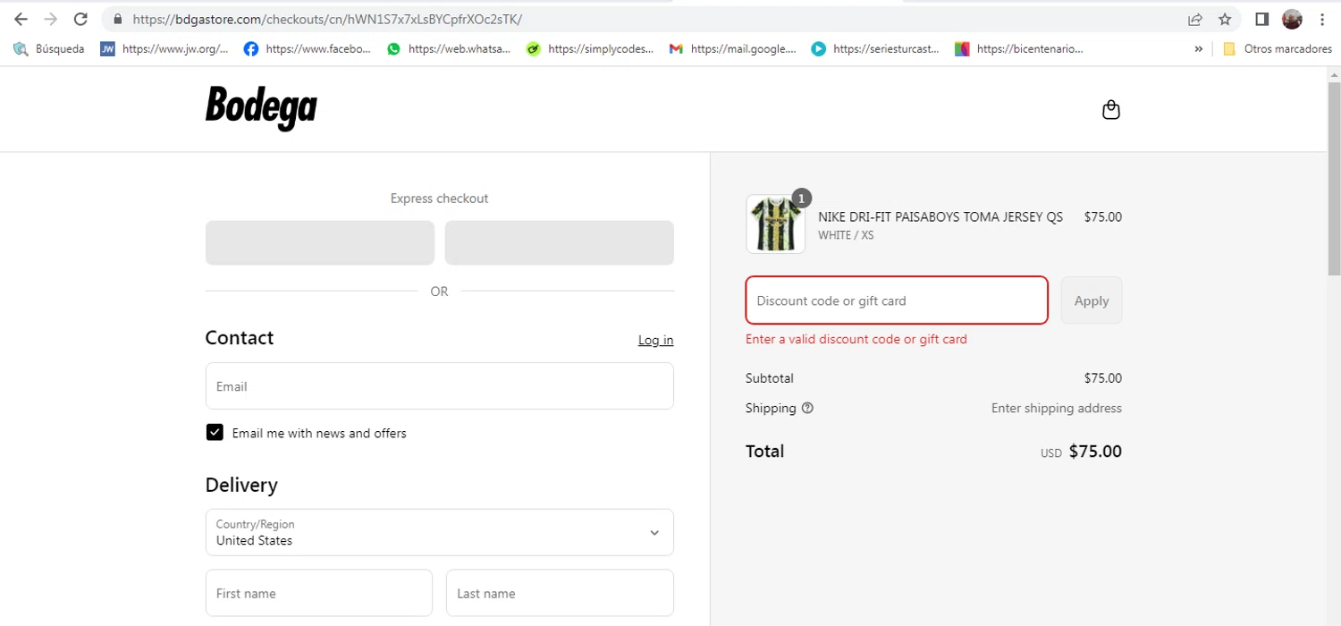 Bodega promo code screenshot showing code bundleup35 applied at Bodega checkout page. Uploaded by SimplyCodes community member MarinaDelgado on Aug 5, 2025