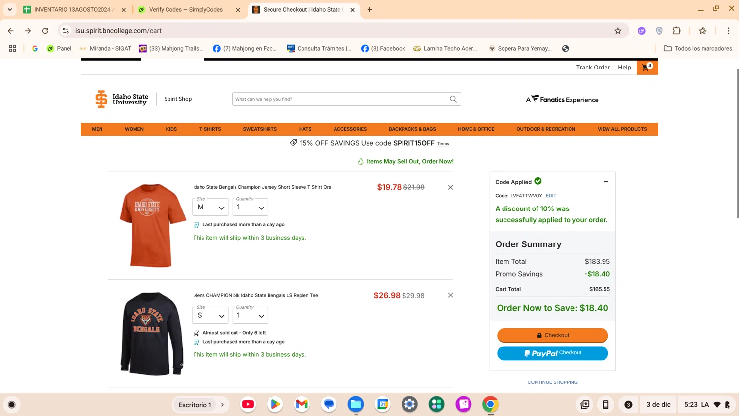 Boderry discount code screenshot showing code B0DERRYLIFE applied at Boderry checkout page. Uploaded by SimplyCodes community member ShrewdExpert7367 on Dec 3, 2025
