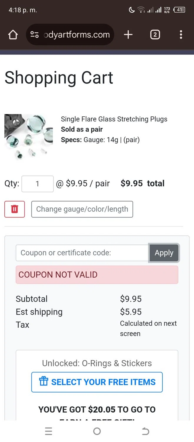Bodyartforms coupon code screenshot showing code 25FIREWORK applied at Bodyartforms checkout page. Uploaded by SimplyCodes community member partenalgas on Jul 11, 2025
