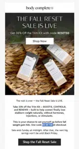 Body Complete Rx coupon verification screenshot