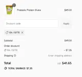 RA-15ftr coupon verification screenshot