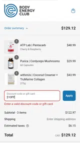 $10FF coupon verification screenshot