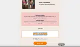 WELCOME coupon verification screenshot