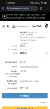 LuxeModePop1 coupon verification screenshot