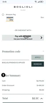 BOGLIOLIFRIENDS15 coupon verification screenshot