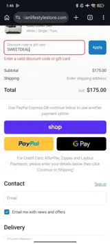 Bohemian Lifestyle Store coupon verification screenshot