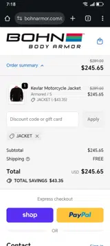 JACKET coupon verification screenshot