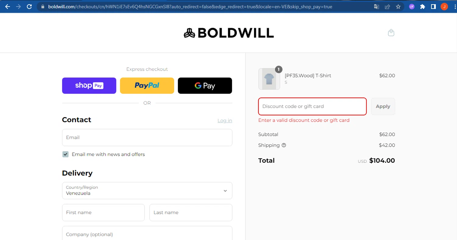 Boldwill promo code screenshot showing code TANNERSPEED10 applied at Boldwill checkout page. Uploaded by SimplyCodes community member FranquizJoel on Aug 12, 2025
