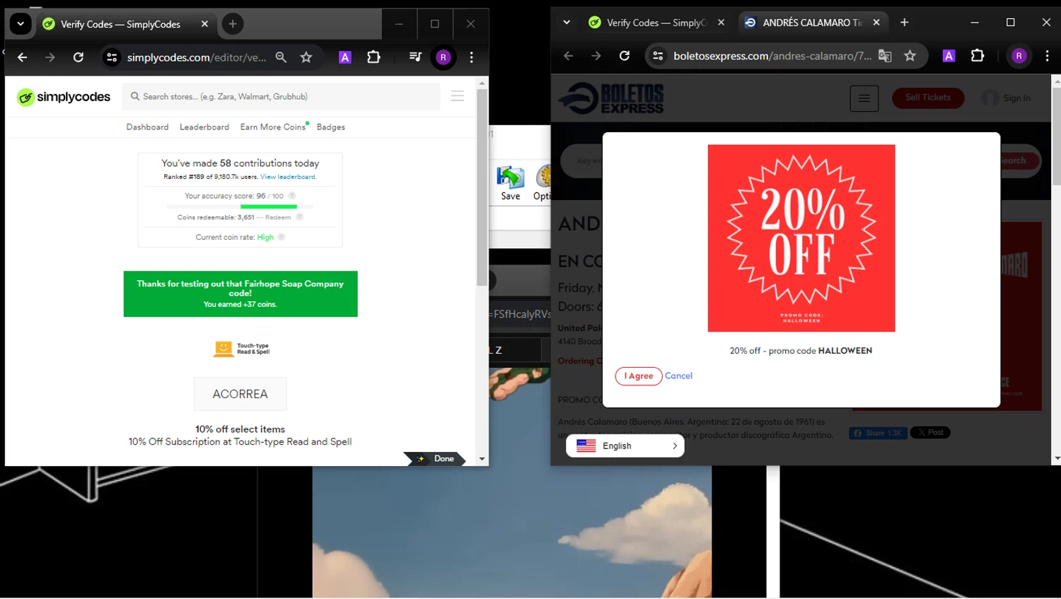 BoletosExpress checkout page showing BoletosExpress promo code box | Screenshot taken by SimplyCodes community member on May 19, 2024