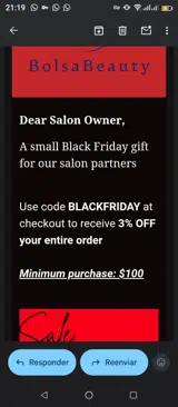 BolsaBeauty Nail Supply coupon verification screenshot