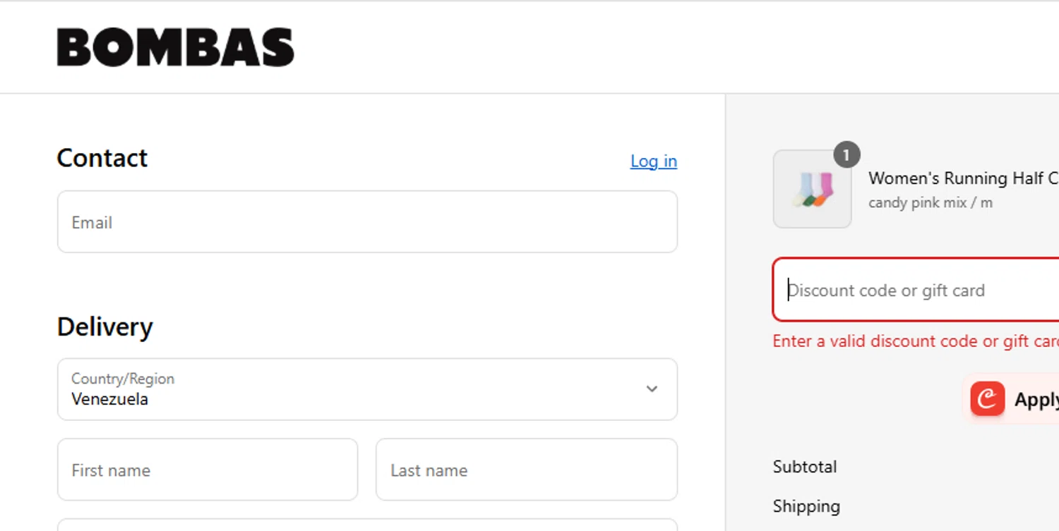Bombas discount code screenshot showing code BWILSON21 applied at Bombas checkout page. Uploaded by SimplyCodes community member ThornPrincess on Aug 27, 2025
