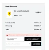 FREEDOM50 coupon verification screenshot