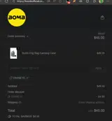 BOMB coupon verification screenshot