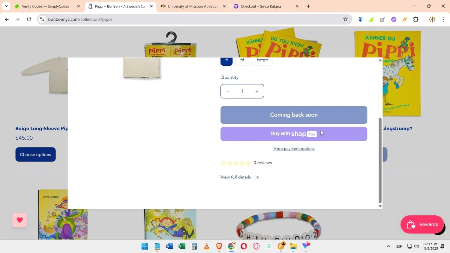 BonBon Candy promo code screenshot showing code SWEETSTUDY applied at BonBon Candy checkout page. Uploaded by SimplyCodes community member Elimix on Sep 3, 2025