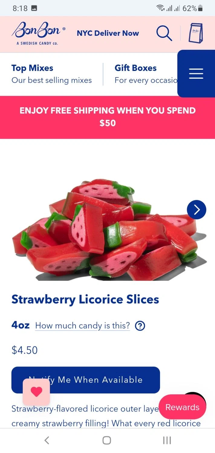 BonBon Candy promo code screenshot showing code SWEETSTUDY applied at BonBon Candy checkout page. Uploaded by SimplyCodes community member menotychire on Sep 3, 2025