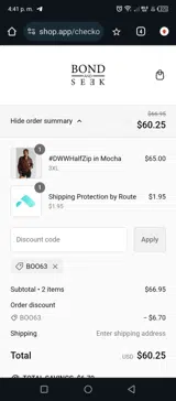 BOO63 coupon verification screenshot