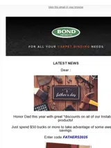 Bond Products coupon verification screenshot