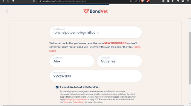 Bond Vet checkout page showing Bond Vet promo code box | Screenshot taken by SimplyCodes community member on Aug 22, 2025