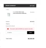 Bonjour Global coupon verification screenshot