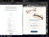 BLUE25 coupon verification screenshot
