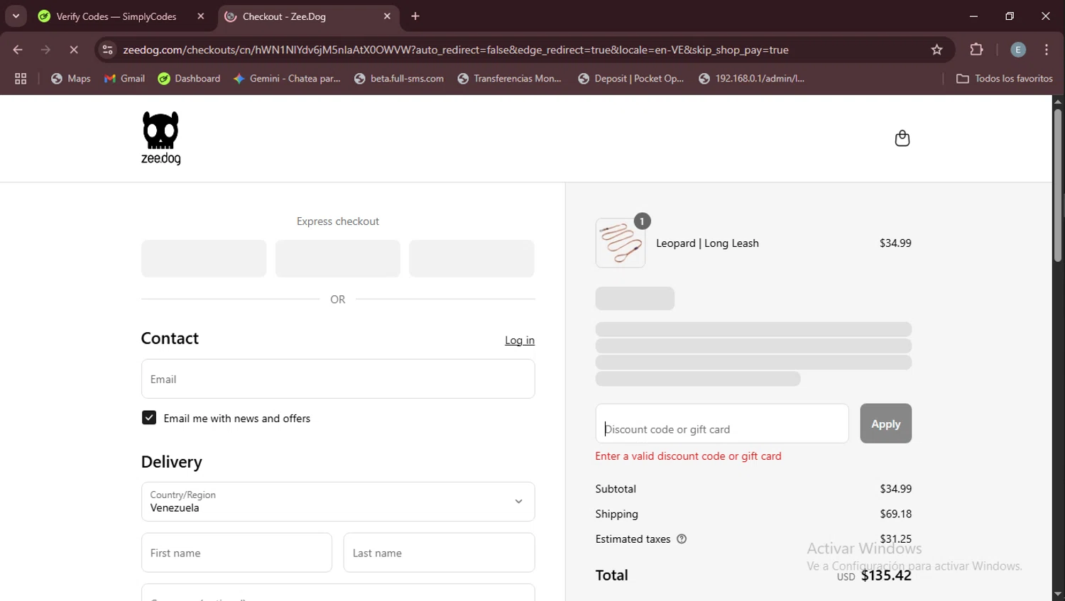 Bonny discount code screenshot showing code FIBER9LL685ZQ applied at Bonny checkout page. Uploaded by SimplyCodes community member Esteban on Aug 4, 2025