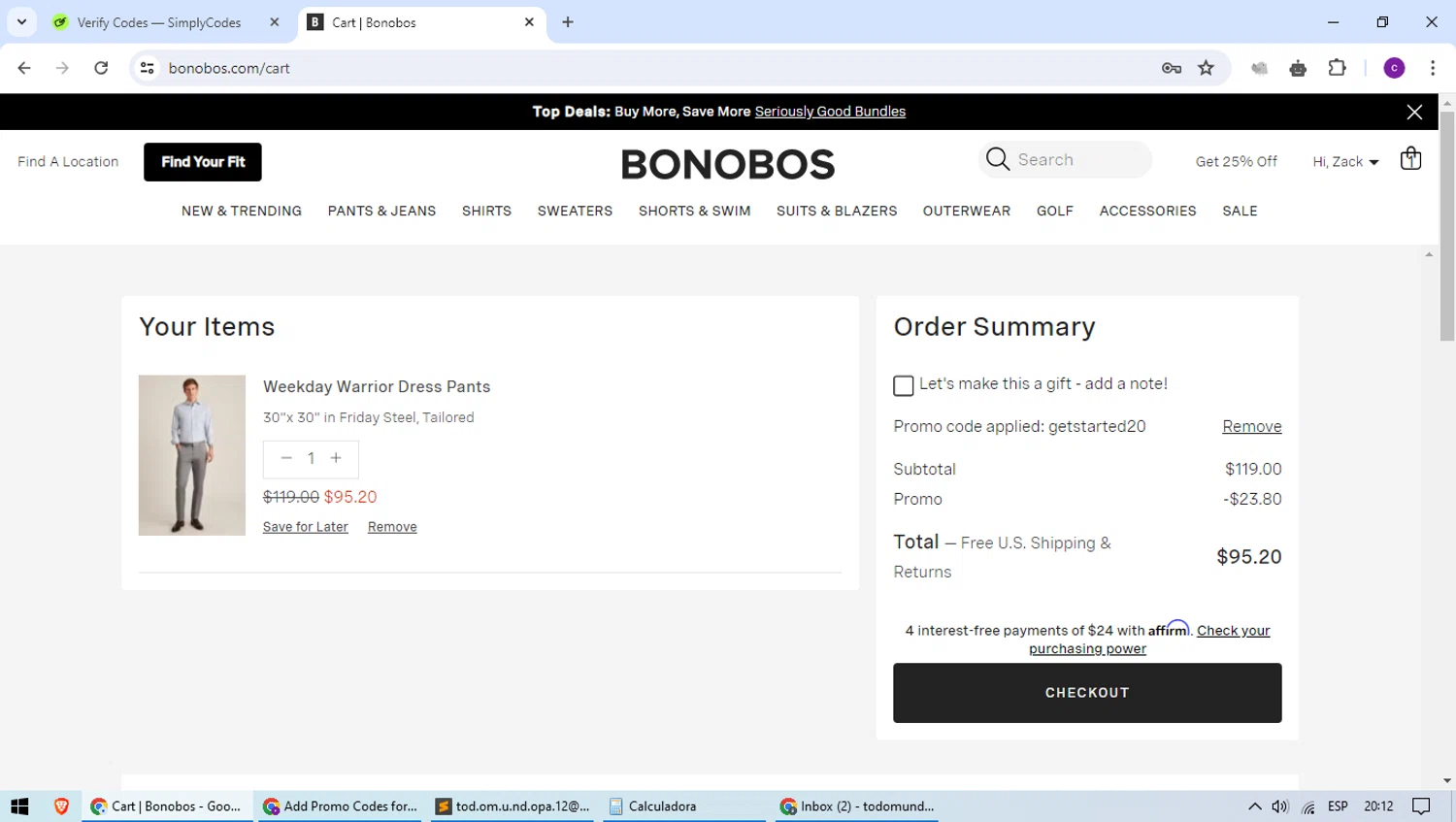 Bonobos Promo Codes 20 Off Discount Codes in August 2024 SimplyCodes