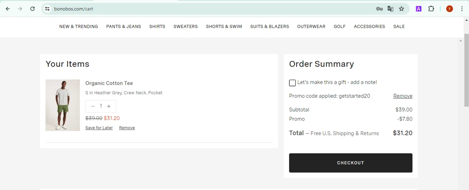 Bonobos Promo Codes 20 Off Discount Codes in August 2024 SimplyCodes