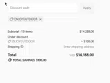 BON Pergola coupon verification screenshot