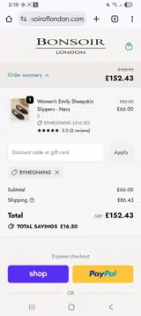 Bymeghan coupon verification screenshot