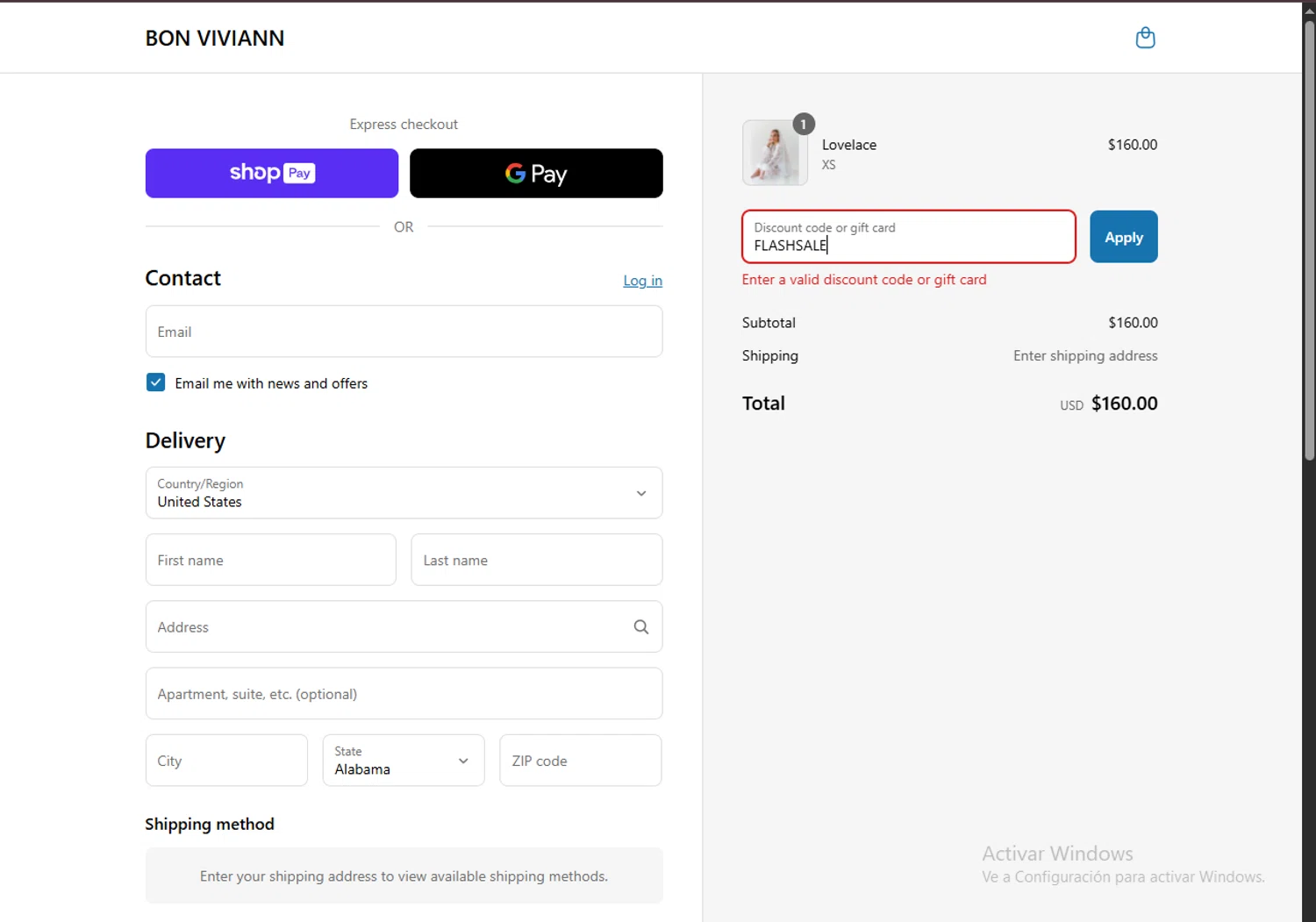 Bon Viviann promo code screenshot showing code FLASHSALE applied at Bon Viviann checkout page. Uploaded by SimplyCodes community member FortunateDefender7285 on Aug 12, 2025
